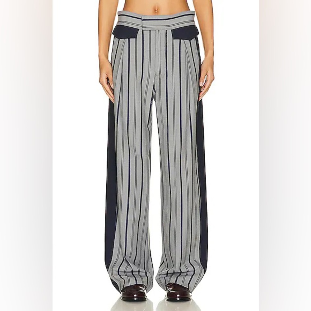 Striped Wide-Leg Trousers